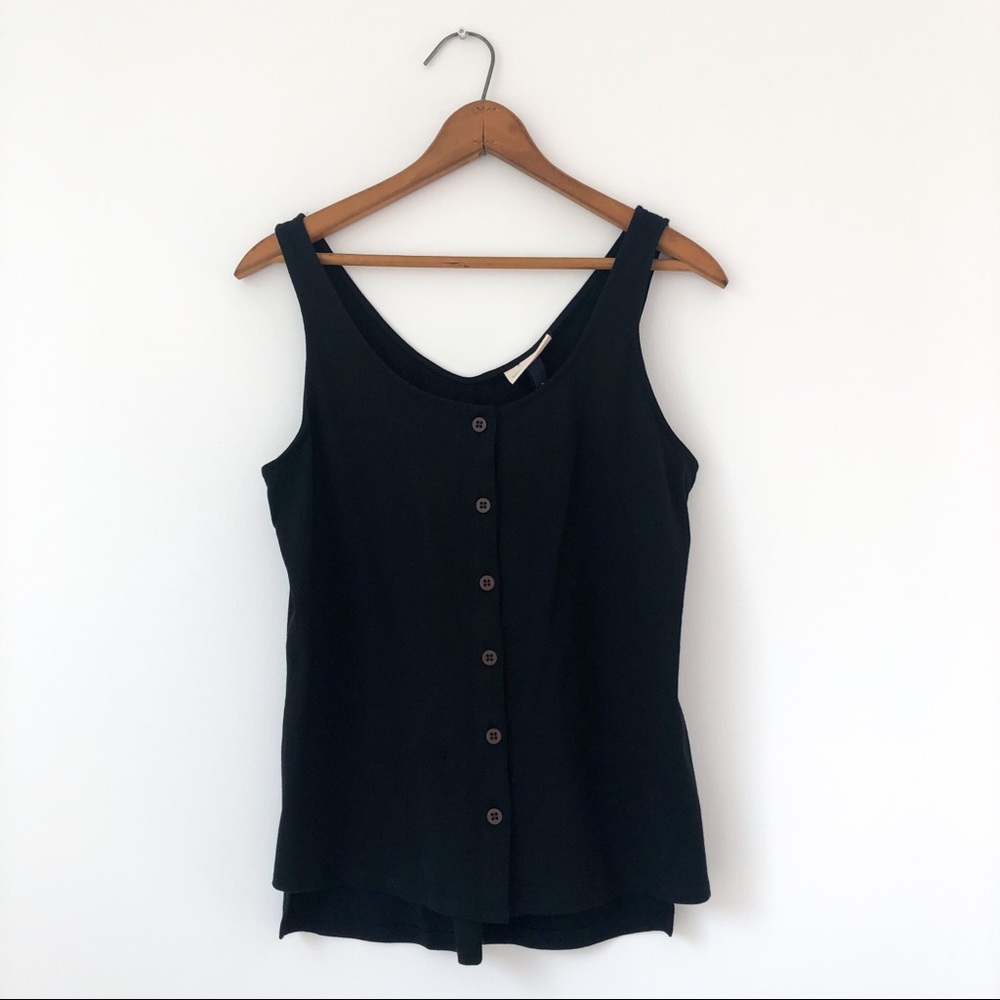 Universal Thread Black Button Front Tank Top
